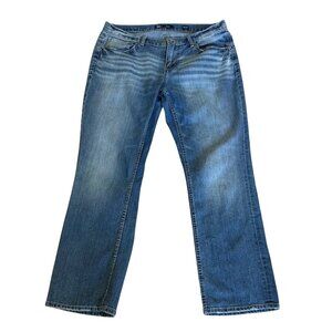 BKE Derek Straight Fit Blue Denim Jeans Size 34x32 Cotton Blend